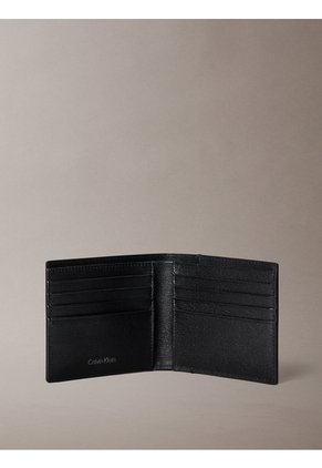 Billetera Negra Con Emblema Calvin Klein