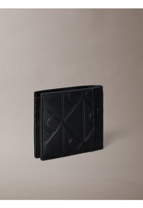 Billetera Negra Con Emblema Calvin Klein