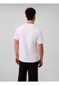 Camiseta Blanca Con Micro Monograma Bordado Calvin Klein de Calvin Klein