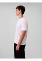 Camiseta Blanca Con Micro Monograma Bordado Calvin Klein de Calvin Klein