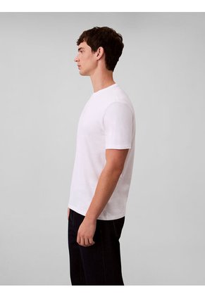 Camiseta Blanca Con Micro Monograma Bordado Calvin Klein