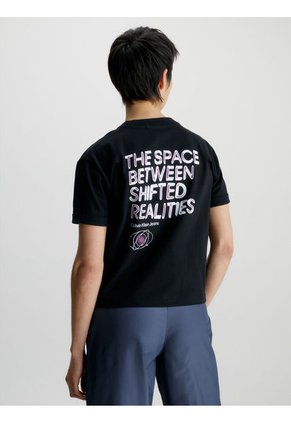 Camiseta Relaxed Con Estampado En La Espalda Mujer Negro Calvin Klein