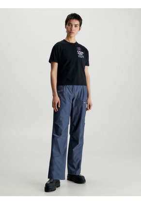 Camiseta Relaxed Con Estampado En La Espalda Mujer Negro Calvin Klein