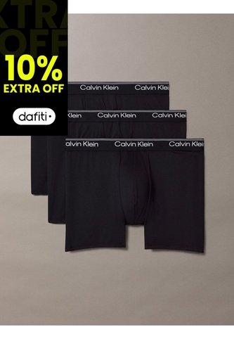 Pack Negro De 3 Bóxeres Sueltos Largos - Microfibre Stretch Calvin Klein Calvin Klein