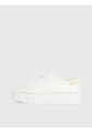 Tenis Blanco Blanco Con Plataforma Y Monograma Calvin Klein de Calvin Klein