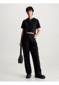 Camiseta Cropped Tipo Polo Mujer Negro Calvin Klein de Calvin Klein