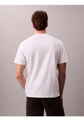 Camiseta Blanca Con Gráfico De Logo Calvin Klein