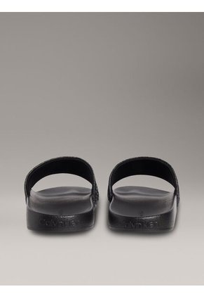 Sandalias Negro Con Logo Calvin Klein