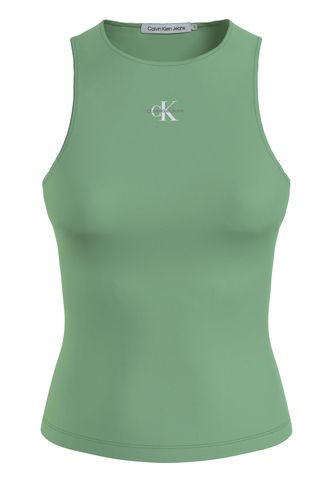Calvin Klein - Camiseta De Tirantes De Algodón Orgánico Mujer Verde Calvin Klein