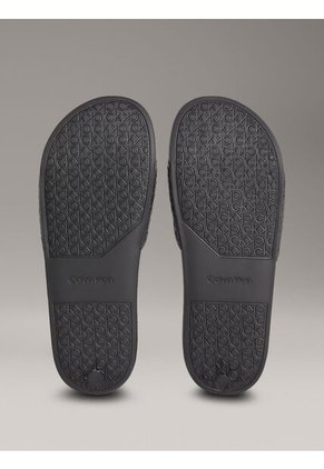 Sandalias Negro Con Logo Calvin Klein