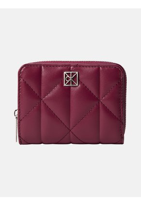 Billetera Rosa Acolchada Con Cierre Alrededor Calvin Klein