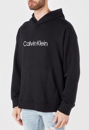 Hoodie Negro-Blanco Calvin Klein