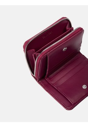 Billetera Rosa Acolchada Con Cierre Alrededor Calvin Klein