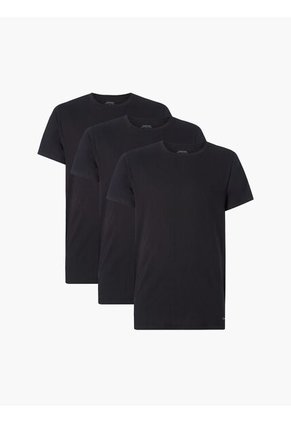 Paquete De 3 Camisetas Negras Cuello Redondo Calvin Klein