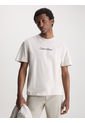 Camiseta Con Cuello Redondo Beige Hombre Beige Calvin Klein de Calvin Klein