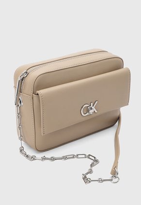 Bolso Manos Libres Calvin Klein Crockery Beige