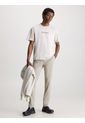 Camiseta Con Cuello Redondo Beige Hombre Beige Calvin Klein de Calvin Klein