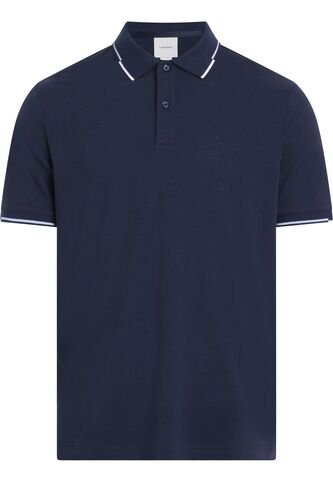 Polo Azul Slim Con Detalle En Bordes Calvin Klein Calvin Klein
