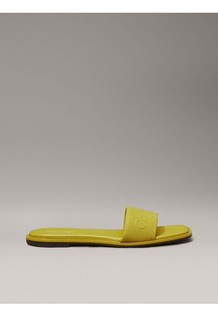 Sandalias Verde De Lona Calvin Klein
