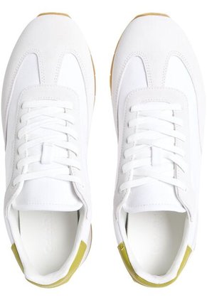 Tenis Blanco De Perfil Bajo De Ante Calvin Klein