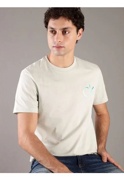 Camiseta Verde Con Logo Calvin Klein