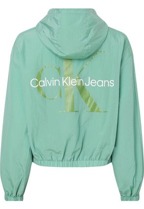 Chaqueta Verde Con Gorro Y Cierre Para Mujer Calvin Klein