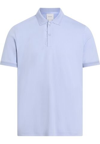Polo Azul Con Logotipo En El Pliegue De Botones Calvin Klein Calvin Klein