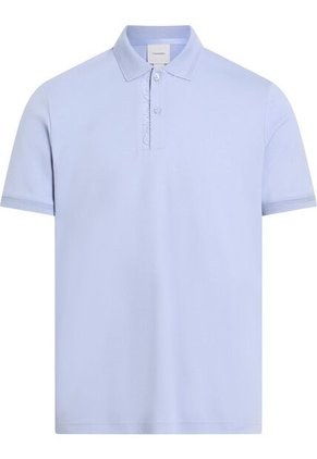 Polo Azul Con Logotipo En El Pliegue De Botones Calvin Klein