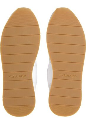 Tenis Blanco De Perfil Bajo De Ante Calvin Klein