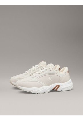 Tenis Beige De Cuero Sintético Calvin Klein