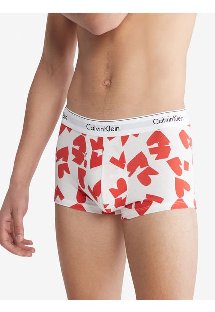 Boxer Rojo Trunk Con Estampado De Corazones Calvin Klein
