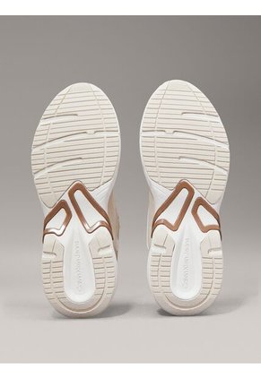 Tenis Beige De Cuero Sintético Calvin Klein