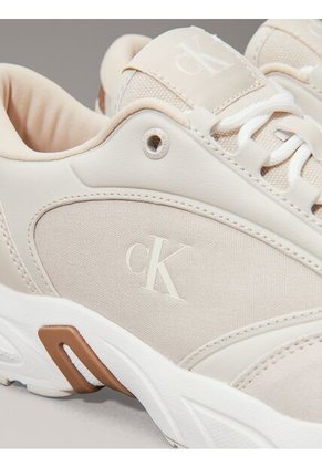 Tenis Beige De Cuero Sintético Calvin Klein
