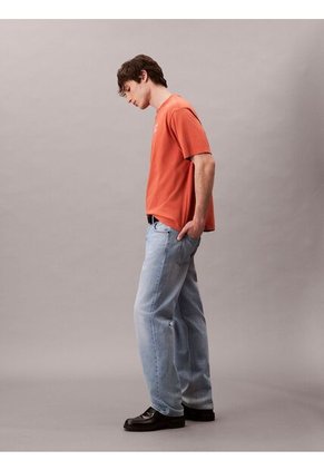 Camiseta Roja Holgada Con Logo Gráfico Con Letras Calvin Klein