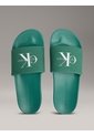 Sandalias Verde Deslizantes Con Monograma Calvin Klein de Calvin Klein
