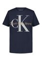 Camiseta Azul Manga Corta Con Logo De Monograma Calvin Klein de Calvin Klein