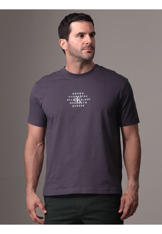 Camiseta Negra Con Gráfico De Sello NYC Calvin Klein Calvin Klein