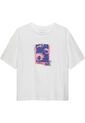 Camiseta Blanca Flower Graphic Para Niña Calvin Klein de Calvin Klein