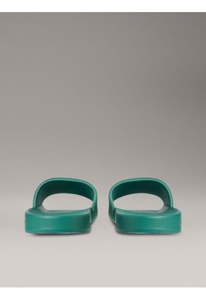 Sandalias Verde Deslizantes Con Monograma Calvin Klein