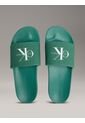 Sandalias Verde Deslizantes Con Monograma Calvin Klein de Calvin Klein
