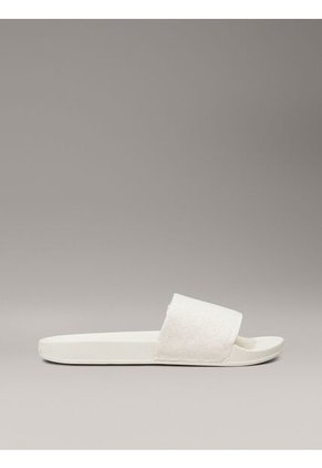 Sandalias Blancas De Jacquard Con Logo Calvin Klein