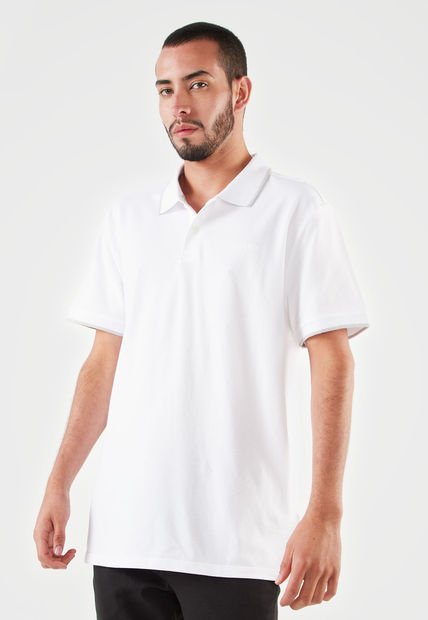 Polo Blanco-Gris Calvin Klein