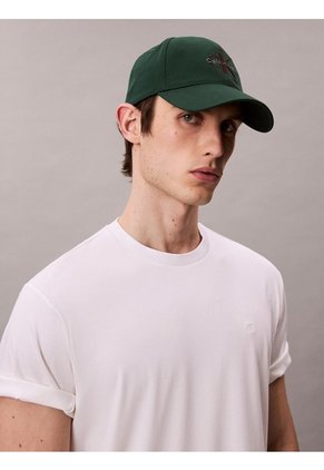 Gorra Verde De Béisbol Con Logo Monograma Bordado Calvin Klein