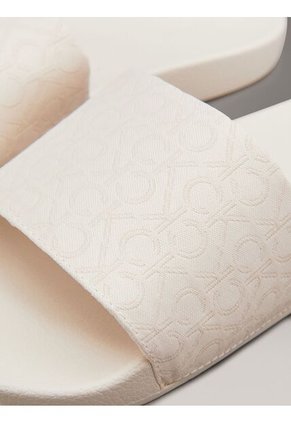 Sandalias Blancas De Jacquard Con Logo Calvin Klein