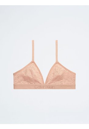 Bralette Beige De Encaje Sin Forro Para Mujer Calvin Klein