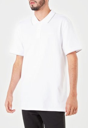 Polo Blanco-Gris Calvin Klein