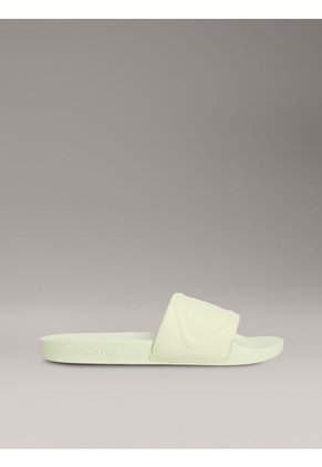 Sandalias Verde Con Monograma En Relieve Calvin Klein