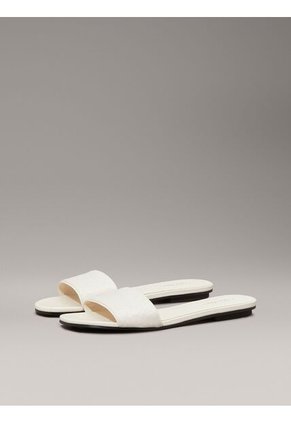 Sandalias Blanco De Jacquard Con Logo Calvin Klein