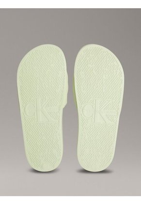 Sandalias Verde Con Monograma En Relieve Calvin Klein