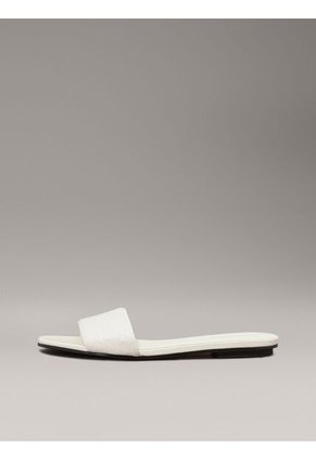 Sandalias Blanco De Jacquard Con Logo Calvin Klein